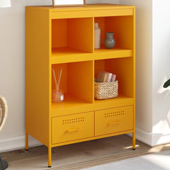 Highboard 68x39x101,5 cm Steel Yellow