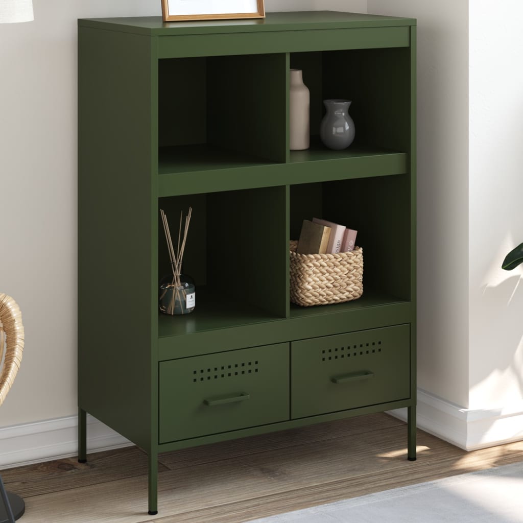 Highboard 68x39x101,5 cm Steel Green