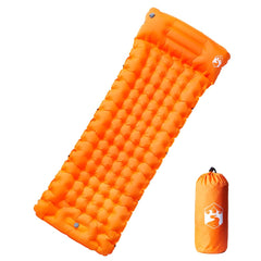 vidaXL Self Inflating Camping Mattress with Pillow 1-Person Orange 1
