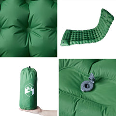 vidaXL Self Inflating Camping Mattress with Pillow 1-Person Green 5