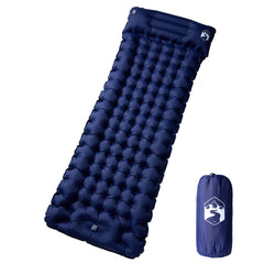 vidaXL Self Inflating Camping Mattress with Pillow 1-Person Navy Blue 1
