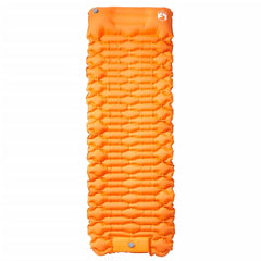 vidaXL Self Inflating Camping Mattress with Pillow 1-Person Orange 2