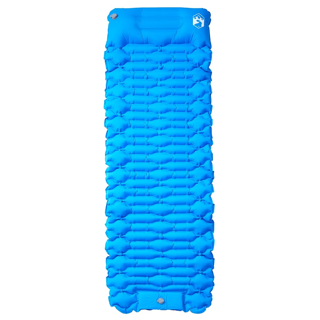 vidaXL Self Inflating Camping Mattress with Pillow 1-Person Blue 2