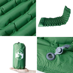 vidaXL Self Inflating Camping Mattress with Pillow 1-Person Green 5