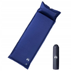 vidaXL Self Inflating Camping Mattress with Pillow 1-Person Navy Blue 1