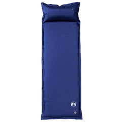 vidaXL Self Inflating Camping Mattress with Pillow 1-Person Navy Blue 2