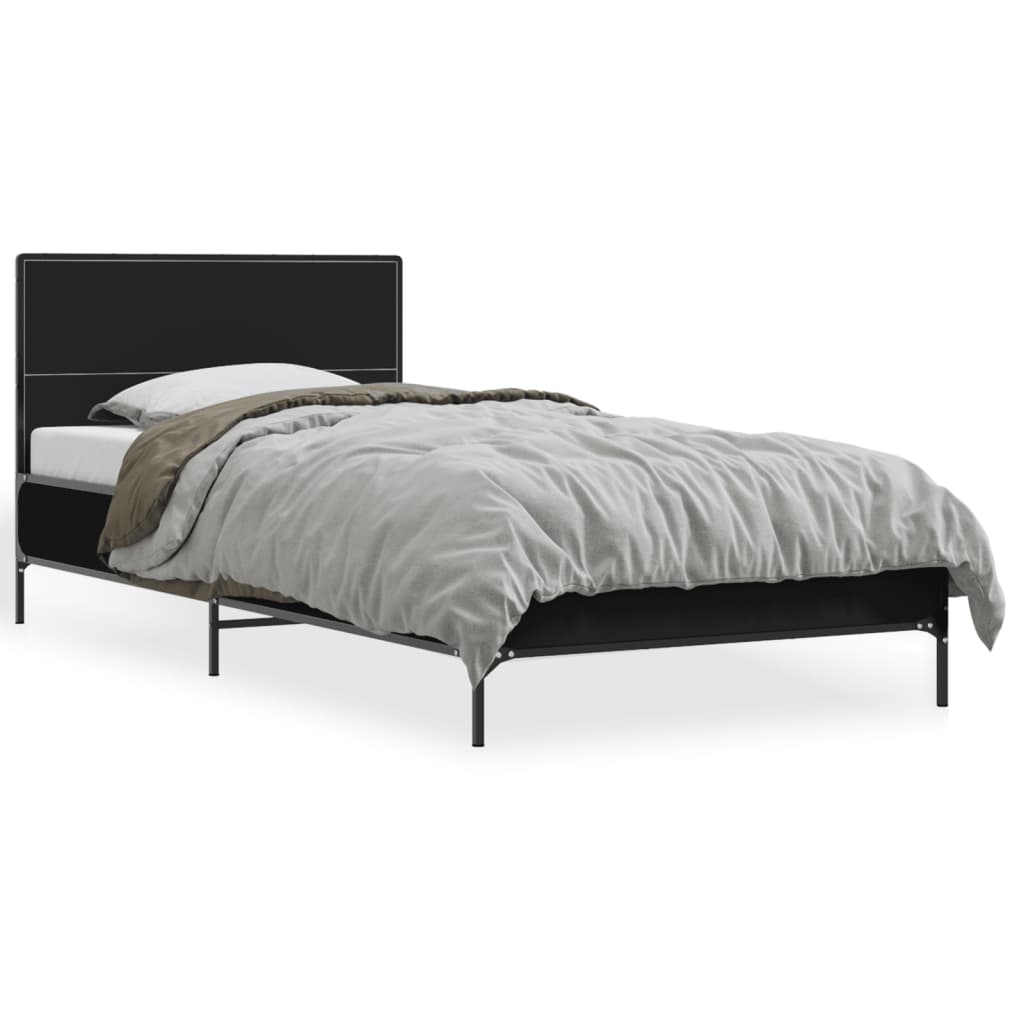 Bed Frame without Mattress Black 90 x 200 cm