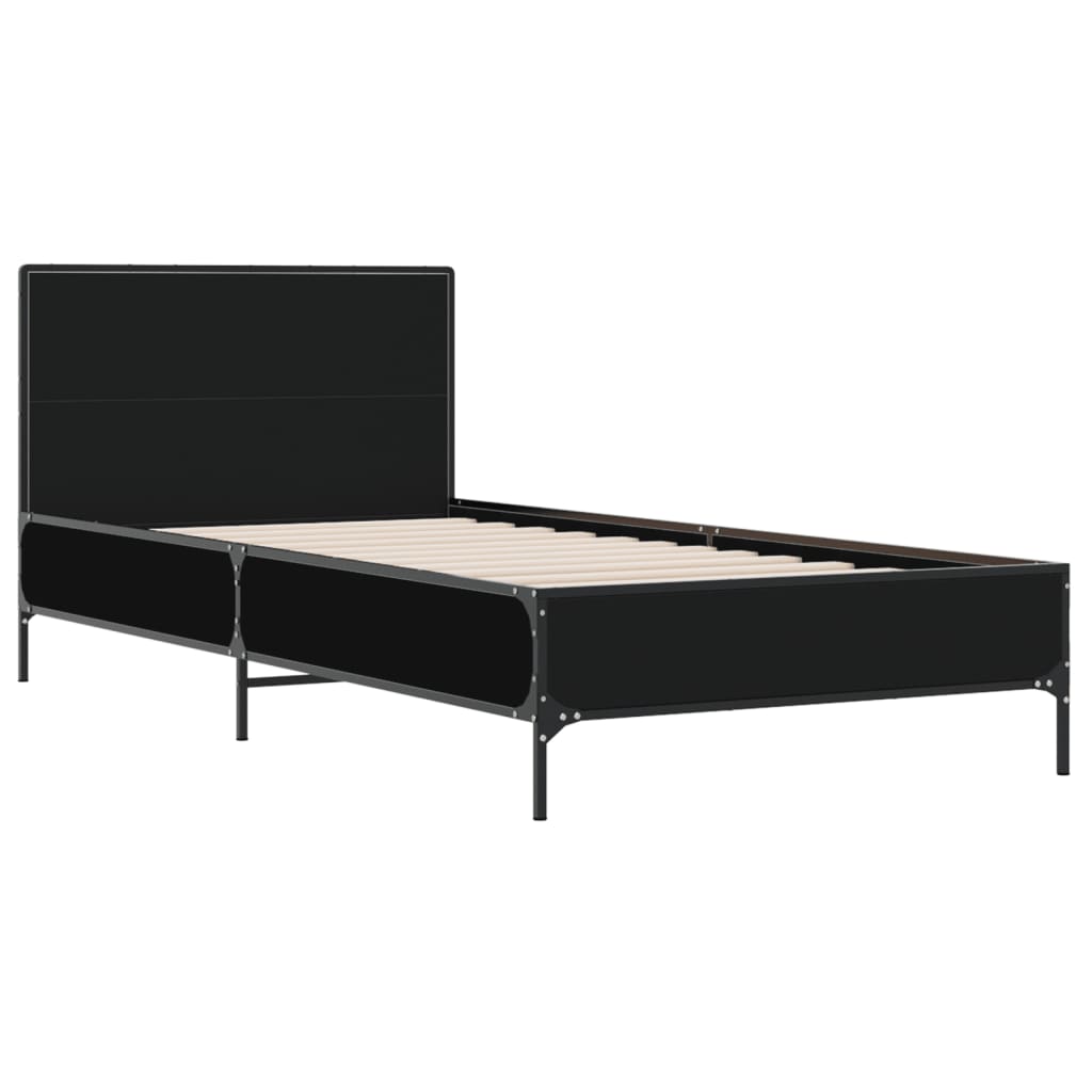 Bed Frame without Mattress Black 90 x 200 cm