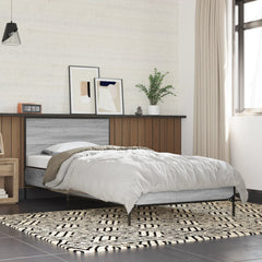 vidaXL Bed Frame without Mattress Grey Sonoma 75x190 cm Small Single 1