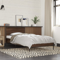 vidaXL Bed Frame without Mattress Brown Oak 75x190 cm Small Single 1