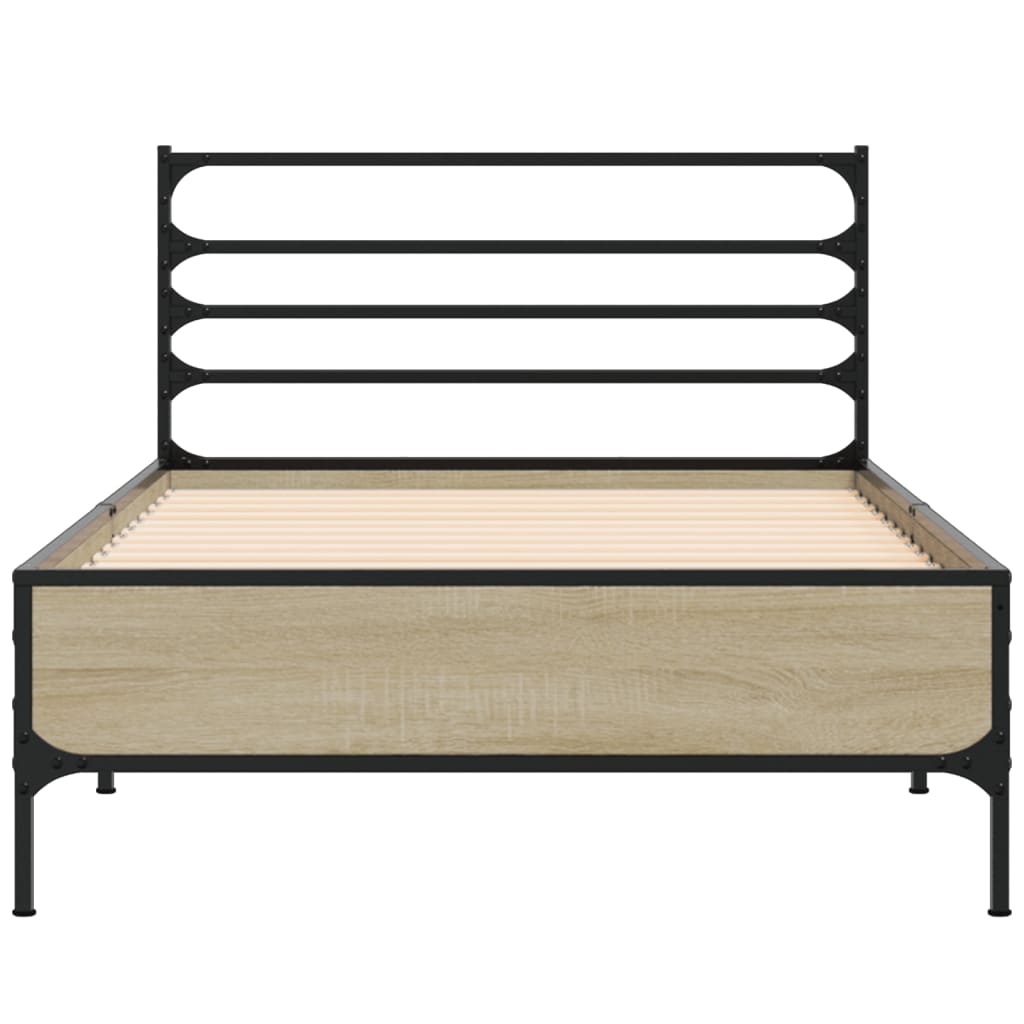 vidaXL Bed Frame without Mattress Sonoma Oak 90x200 cm 4