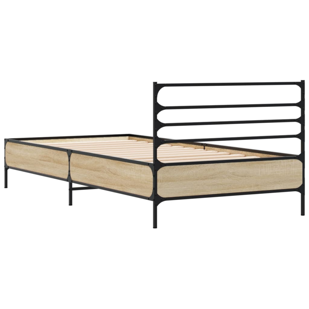 vidaXL Bed Frame without Mattress Sonoma Oak 90x200 cm 6