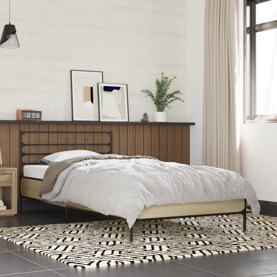 vidaXL Bed Frame without Mattress Sonoma Oak 90x200 cm 1