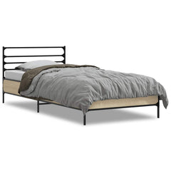 vidaXL Bed Frame without Mattress Sonoma Oak 100x200 cm 2