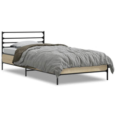 vidaXL Bed Frame without Mattress Sonoma Oak 75x190 cm Small Single 2