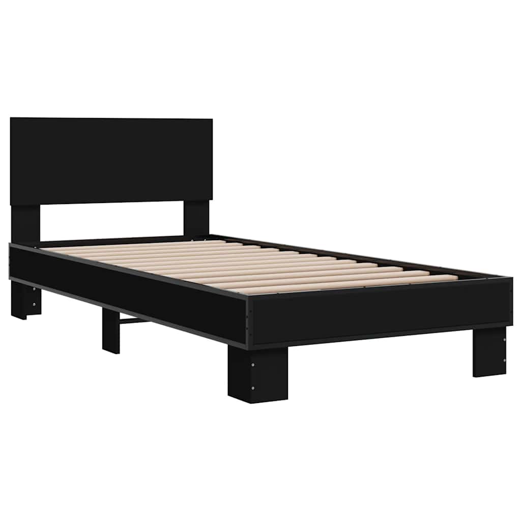 Bed Frame without Mattress Length 190 cm Black