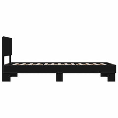 vidaXL Bed Frame without Mattress Black 75x190 cm Small Single 5