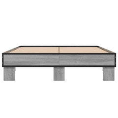 Bed Frame without Mattress 120x200 cm Grey sonoma