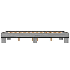 Bed Frame without Mattress 120x200 cm Grey sonoma