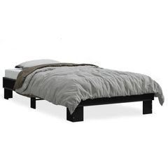 vidaXL Bed Frame without Mattress Black 90x200 cm 2
