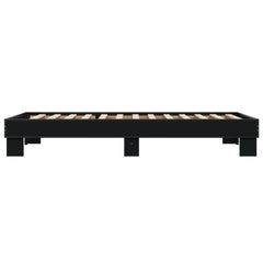 vidaXL Bed Frame without Mattress Black 90x200 cm 5