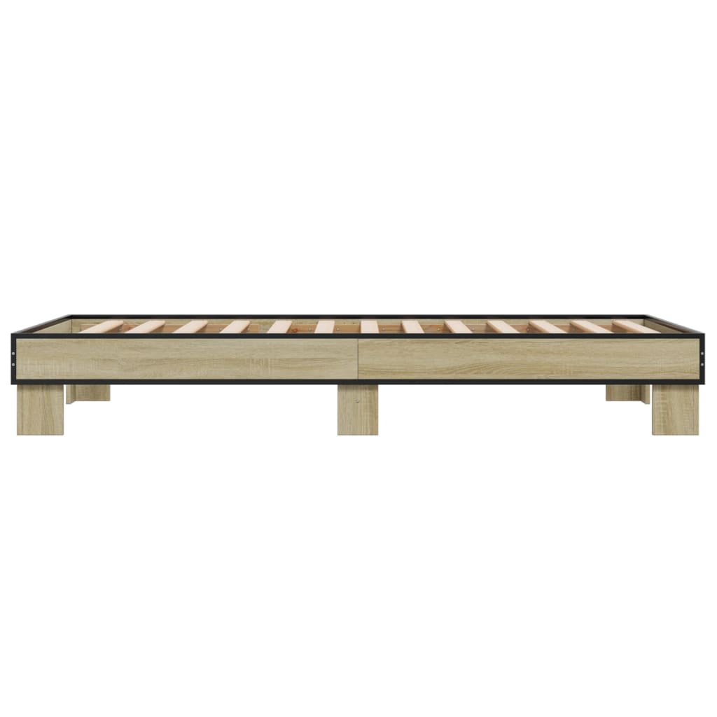 Bed Frame without Mattress Length 190 cm Sonoma Oak 75 cm