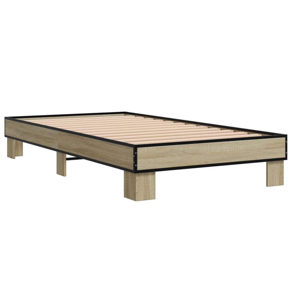 Bed Frame without Mattress Length 190 cm Sonoma Oak 75 cm