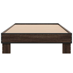Bed Frame without Mattress Length 190 cm Brown Oak 75 cm