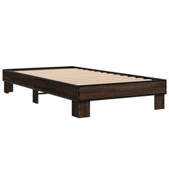 Bed Frame without Mattress Length 190 cm Brown Oak 75 cm
