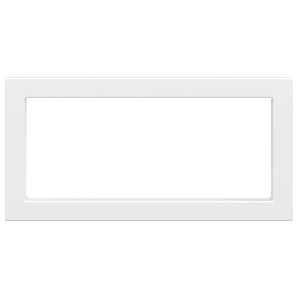 vidaXL Shelf Brackets for Washbasin 2 pcs White Rectangular Steel 6