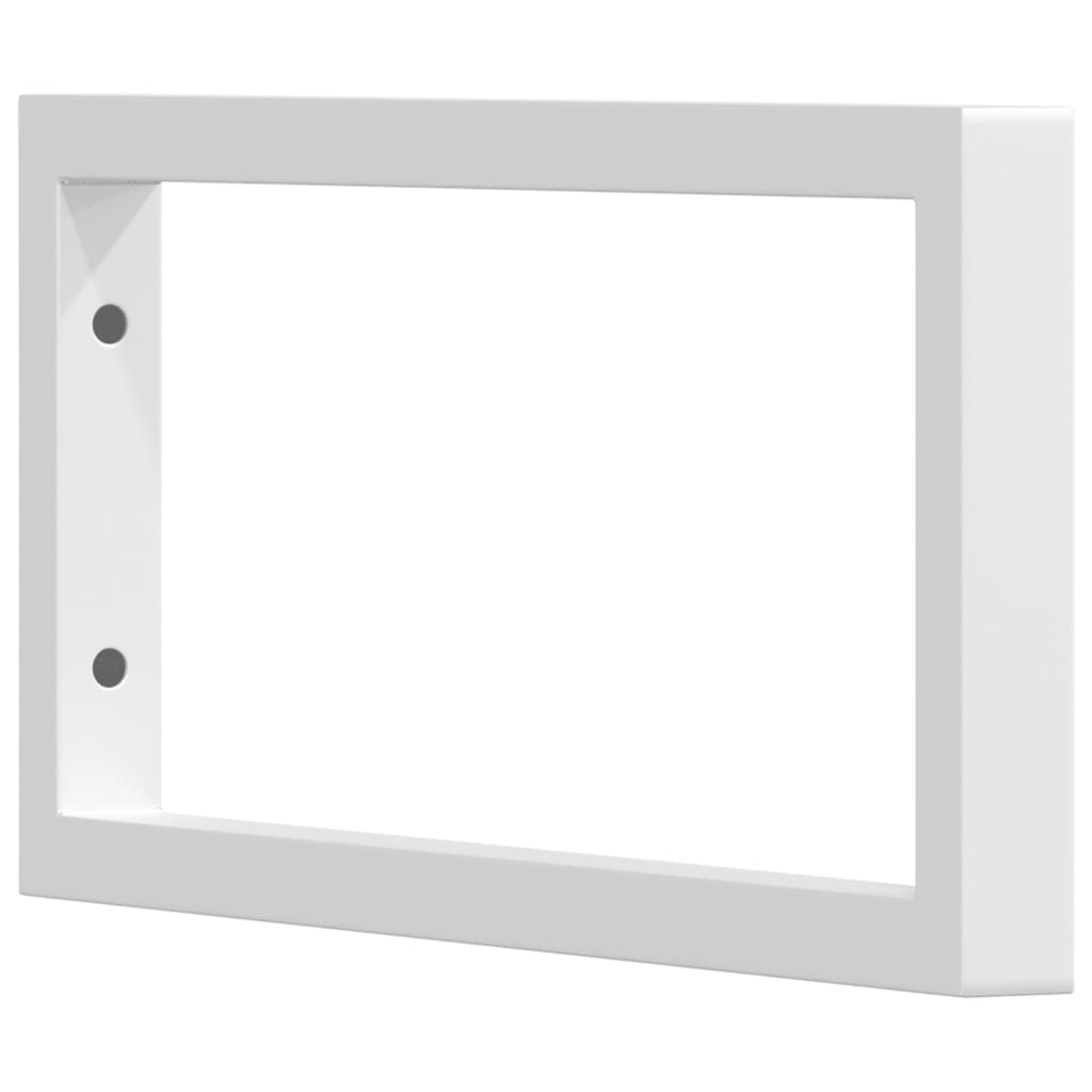 Shelf Brackets for Washbasin 2 pcs White Rectangular Steel, image 4