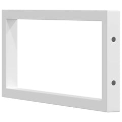 Shelf Brackets for Washbasin 2 pcs White Rectangular Steel, image 6