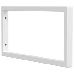 vidaXL Shelf Brackets for Washbasin 2 pcs White Rectangular Steel 4