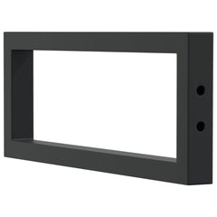 vidaXL Shelf Brackets for Washbasin 2 pcs Black Rectangular Steel 6