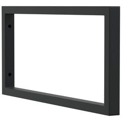 vidaXL Shelf Brackets for Washbasin 2 pcs Black Rectangular Steel 4