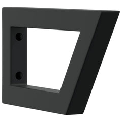 vidaXL Shelf Brackets for Washbasin 2 pcs Black Trapezium Steel 4