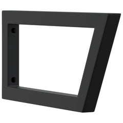 vidaXL Shelf Brackets for Washbasin 2 pcs Black Trapezium Steel 4