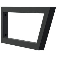 vidaXL Shelf Brackets for Washbasin 2 pcs Black Trapezium Steel 4