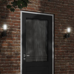 vidaXL Outdoor Wall Lights 2pcs Black Stainless Steel 1