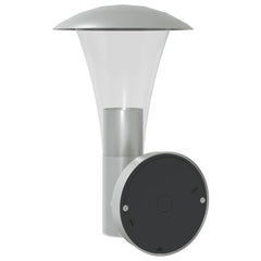 vidaXL Outdoor Wall Lights 2pcs Silver Stainless Steel 6
