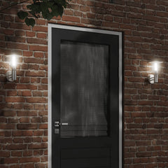 vidaXL Outdoor Wall Lights 2pcs Silver Stainless Steel 1