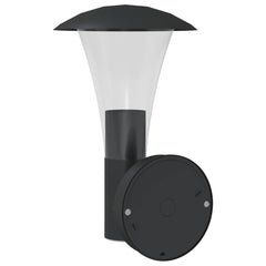vidaXL Outdoor Wall Lights 2pcs Black Stainless Steel 6