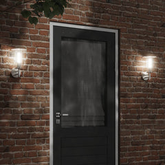 vidaXL Outdoor Wall Lights 2pcs Silver Stainless Steel 1