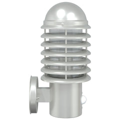 vidaXL Outdoor Wall Lights with Sensors 2pcs Silver Stainless Steel 5