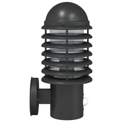 vidaXL Outdoor Wall Lights with Sensors 2pcs Black Stainless Steel 5