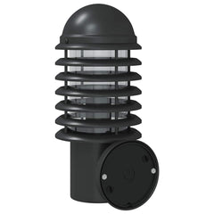 vidaXL Outdoor Wall Lights with Sensors 2pcs Black Stainless Steel 6