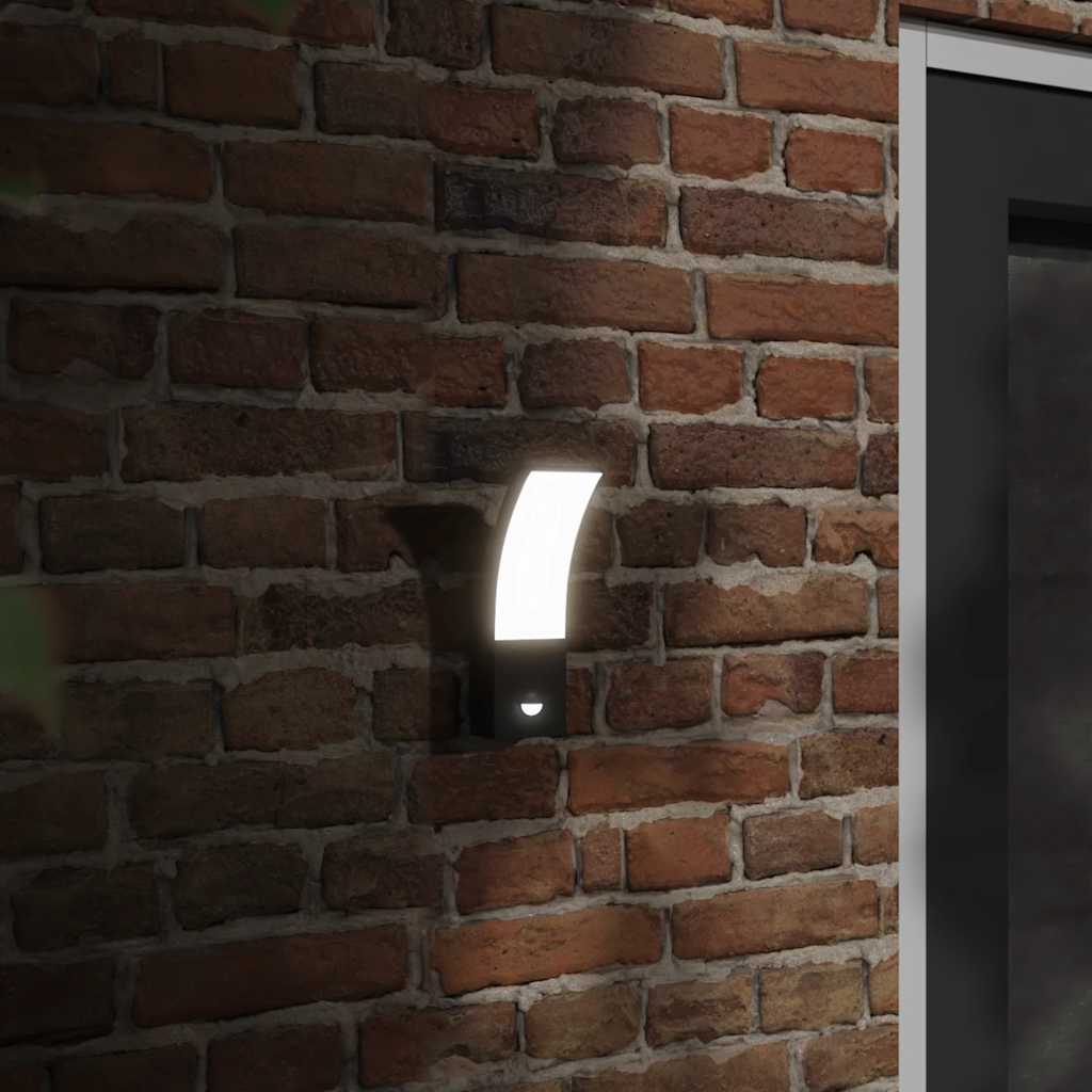 Outdoor LED Wall Lights with Sensors 2pcs Black Yes