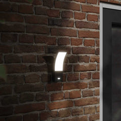 Outdoor LED Wall Lights with Sensors 2pcs Black Yes