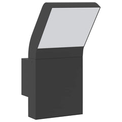 vidaXL Outdoor LED Wall Lights 2pcs Black Die-cast Aluminium 4