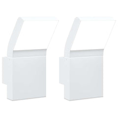 vidaXL Outdoor LED Wall Lights 2pcs White Die-cast Aluminium 2